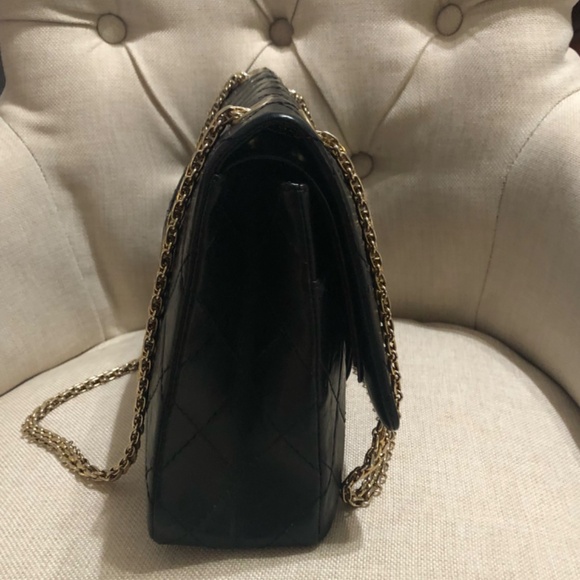 🔴SOLD🔴Chanel Aged Calfskin Quilted 50th Anniversary 2.55 Reissue 227 Black - Picture 7 of 16